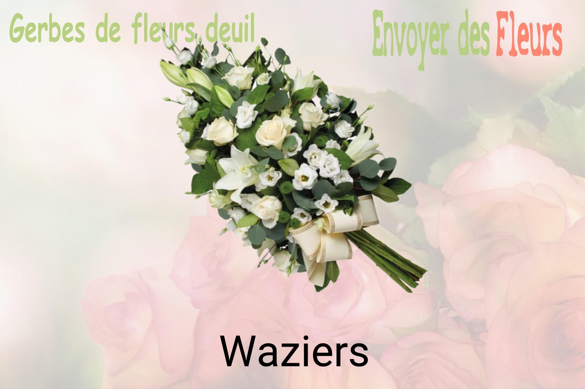 Gerbe de fleurs de deuil livrée à Waziers
